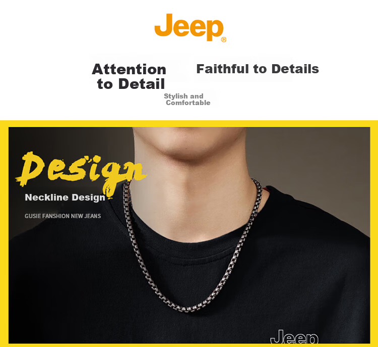 JEEP Men's Long-Sleeve T-Shirt, Loose-Fit Round Neck Undershirt for Spring And Autumn, Pure Cotton Versatile Top, Men's Clothing, Black, M 10