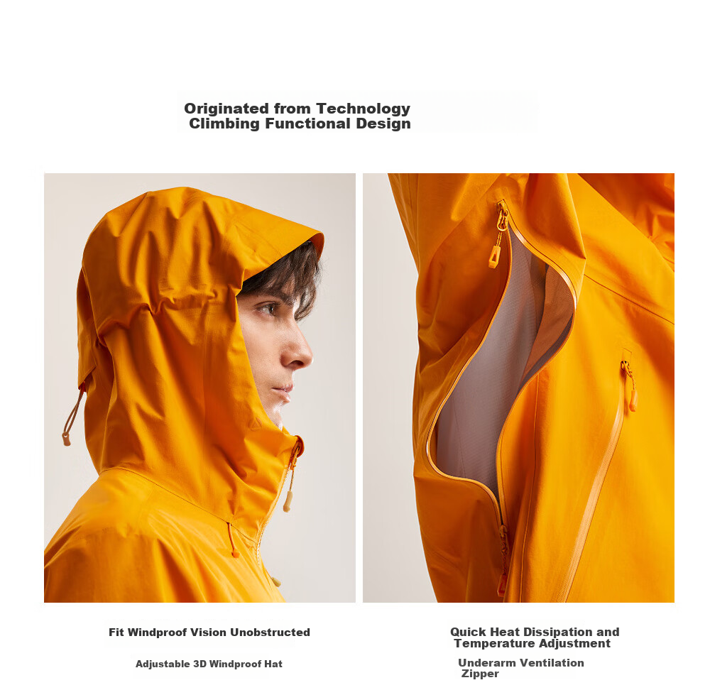 KAILAS Boge Da LT Hard Shell Jacket for Men And Women, 3L Waterproof Windproof Outdoor Hiking Mountaineering Coat 9