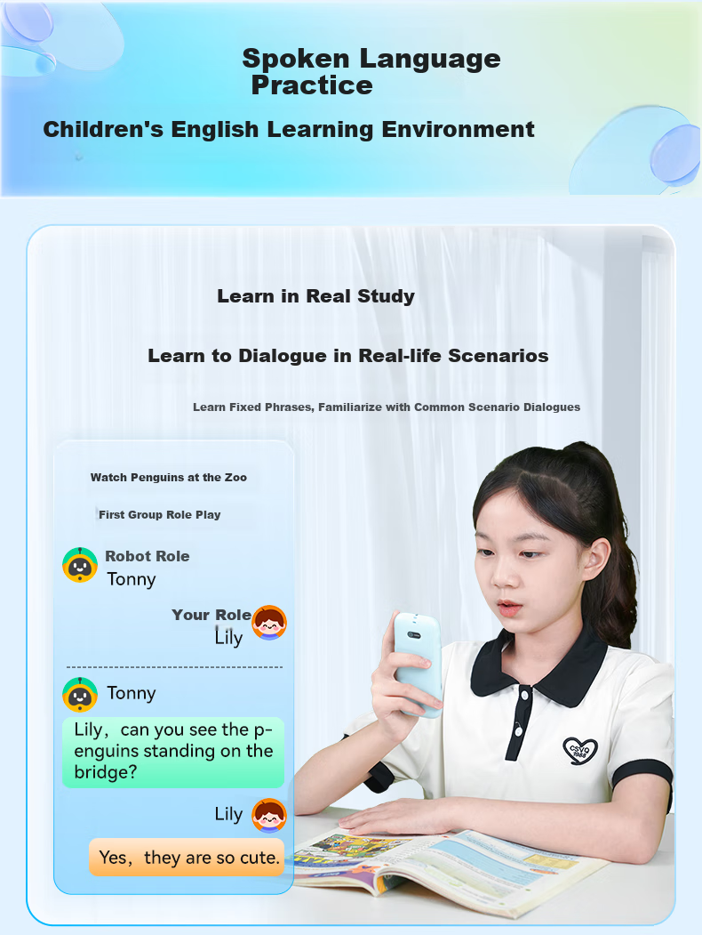 Tinglixiong T6s English Listening Companion, Portable Listening Device, Repeater, Study Machine, Flashcard Machine, Pocket-Sized Learning Device for Elementary, Middle And High School Vocabulary 6