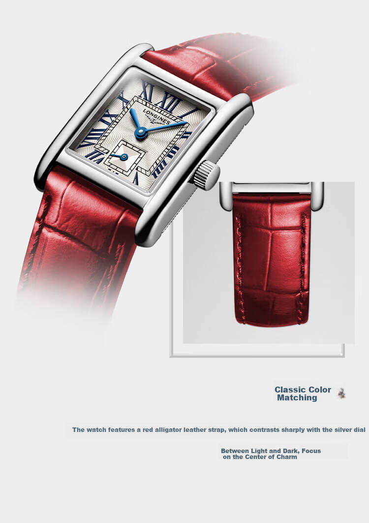 LONGINES Swiss Watch, Mini De Ville Series, Women's Leather Strap Quartz Watch L52004715 4
