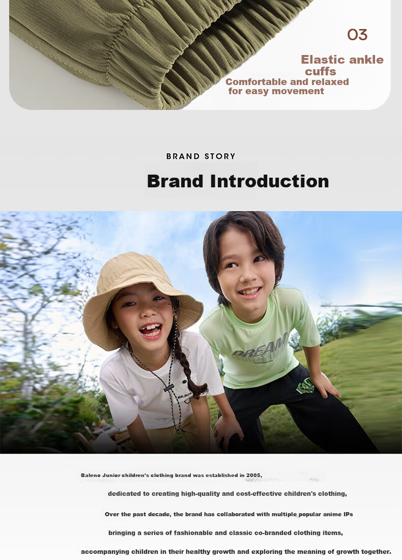 Baleno Children's Pants, Spring And Autumn 2026 Style, for Older Kids, Outdoor Waterproof Cargo Pants, Boys And Girls Sports Hiking Trousers 13