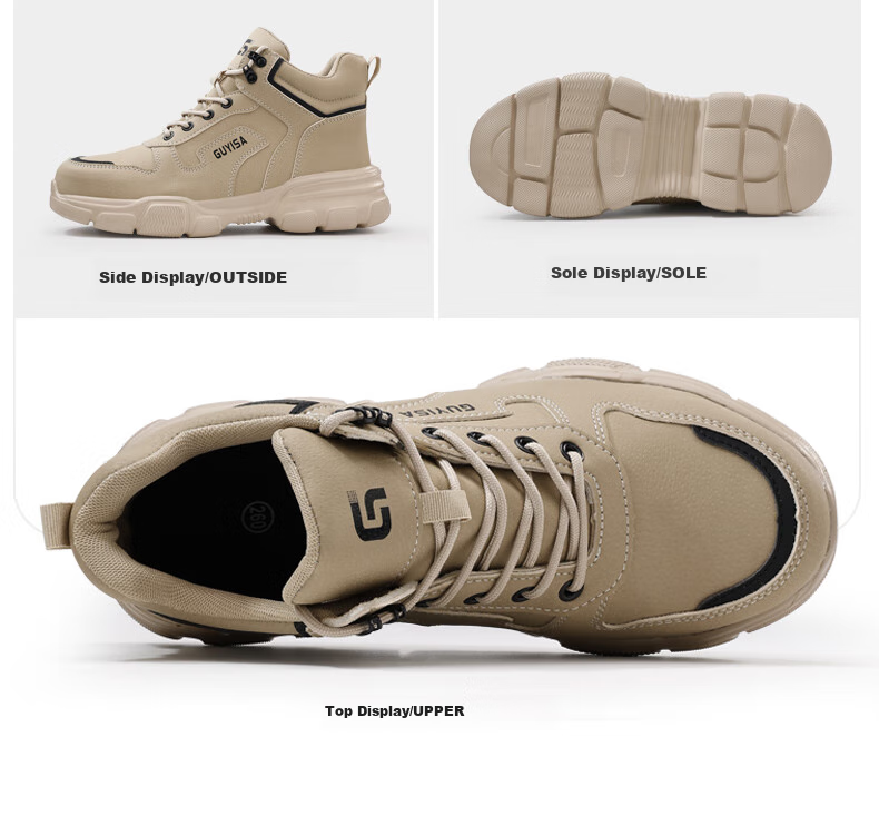 Fumeier Men's Winter High-Top Steel Toe Anti-Smash Anti-Puncture Ultra-Light Waterproof Safety Work Shoes 5031-1 Size 44 13