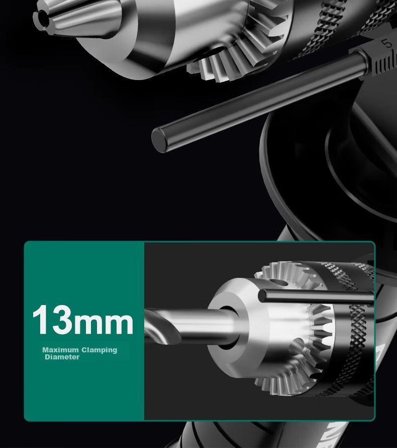 GREENER 710W Impact Drill, Electric Drill for Holes in Concrete, Household Electric Drill, Power Screwdriver, Wall Drilling, High-Power 18