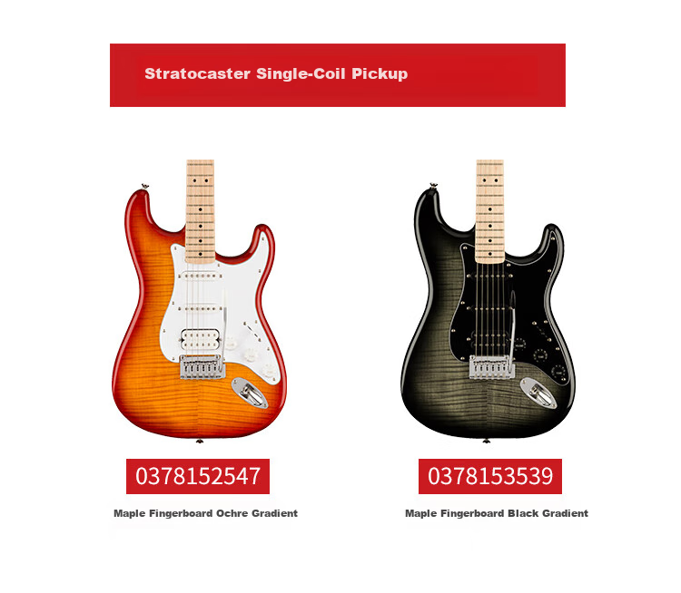 FENDER Electric Guitar SQ Affinity Series ST with Tremolo, Solid Maple Top, Olympic White 3