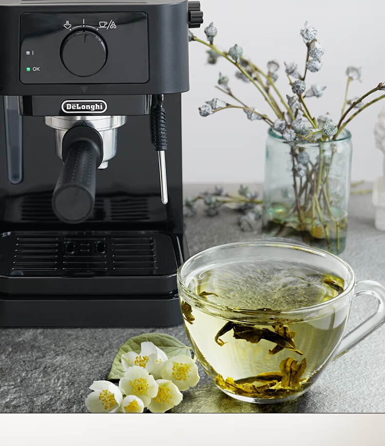 Delonghi Semi-Automatic Coffee Machine Home Small Electronic Dual Temperature Control Auto Shut-Off Upgraded EC255.GR 4
