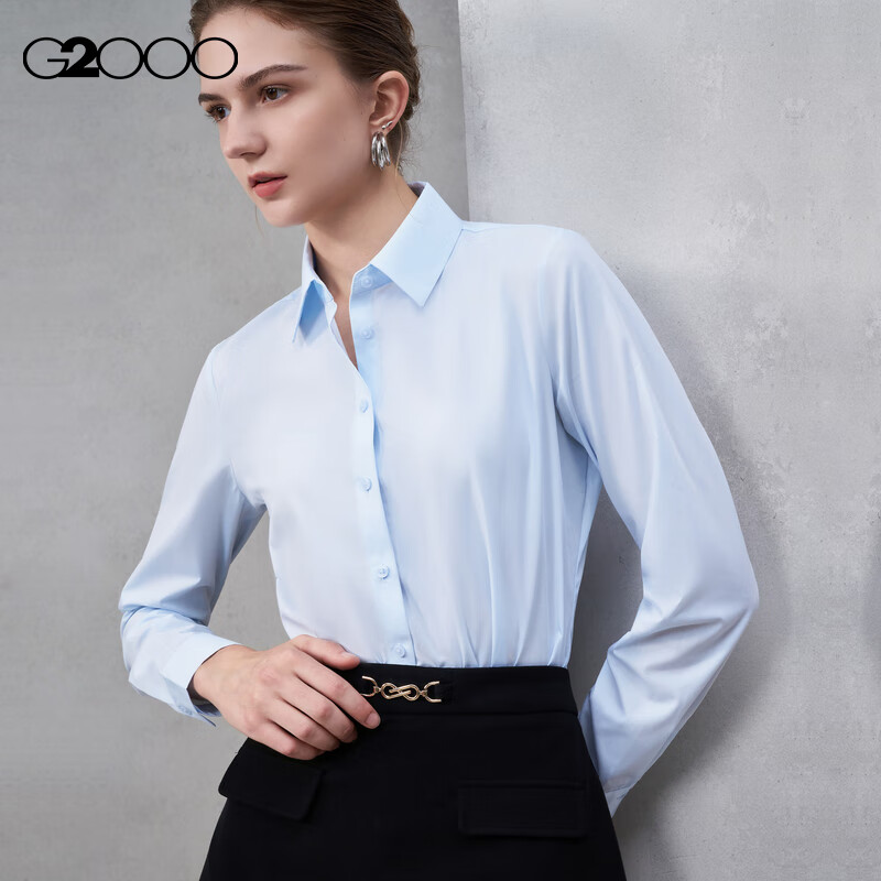 G2000 Women's 2025 Autumn Winter Long Sleeve Shirt Easy Care Cotton Comfortable Mall Same Style