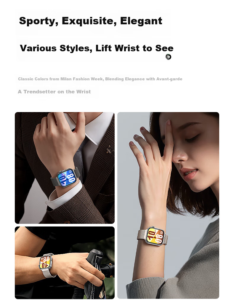 W&P Compatible with Huawei Fit 5 Strap, Milanese Loop for Huawei Watch Fit 5/4/3/4 Pro, New Metal Magnetic Stainless Steel Breathable Watch Band, WP · Starlight Color 14