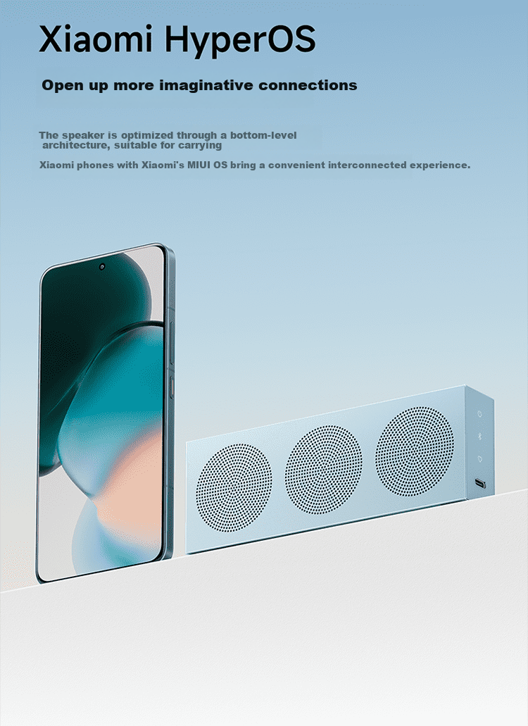 MI Xiaomi Portable Bluetooth Speaker, Titanium Color, Slim And Portable Desktop Bluetooth Speaker, MI 17 Launch Event Outdoor Speaker, Ultra-Thin Dustproof And Waterproof NFC 12
