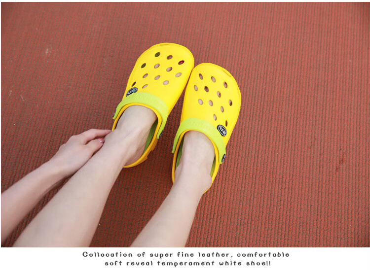 Warrior Casual Couple Slippers, Breathable Outdoor Versatile Closed-Toe Beach Shoes, Lightweight Perforated Sandals, 049 Red, Size 40 32