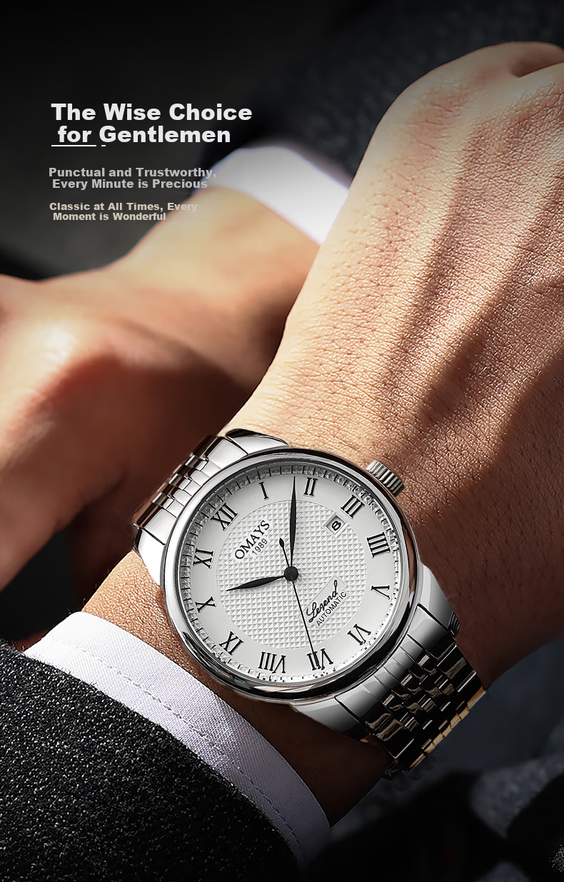 Oumeishi Men's Watch, Fully Automatic Mechanical Watch Brand, Swiss-Style, Father's Day Gift for Dad, One of The World's Top Ten Famous Watches 18