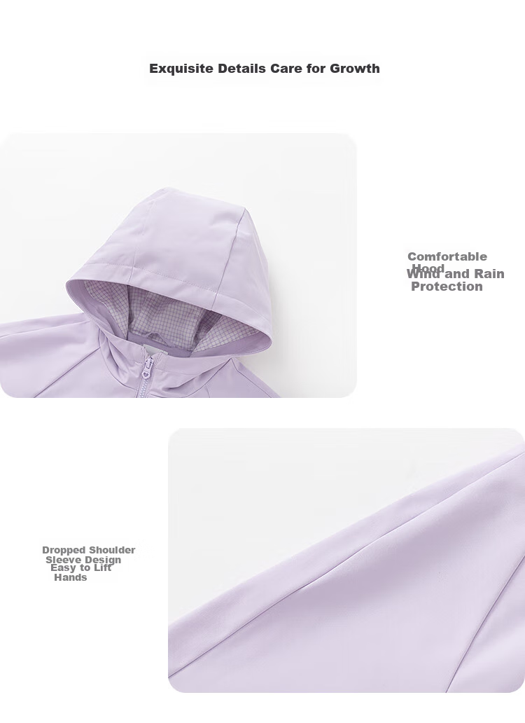 BALABALA Girls' Soft Shell Jacket with Hood, Faux Two-Piece Design, Spring 2025 Collection [Same As In-Store], 201125105012 3