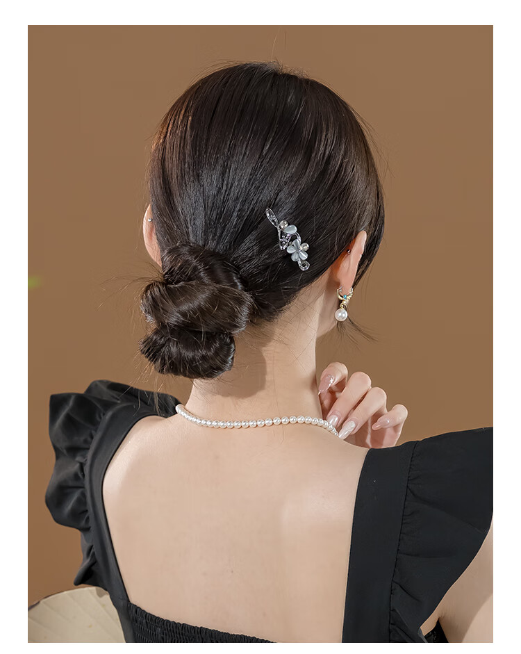 CHIMERA Delicate Floral Edge Clip Elegant Side Bang Hair Clip Duckbill Hairpin Hair Accessories for Women Birthday Gift 4