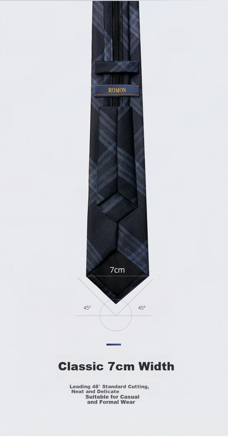 Luomeng Men's Pre-Tied Necktie, JK Business Gift, Versatile Lazy Style, 7cm Zipper, Casual Gift Box Packaging 5
