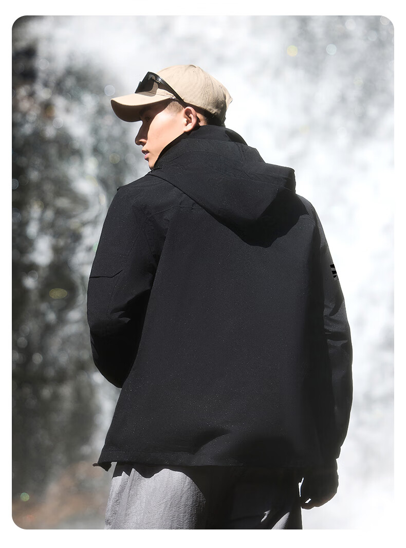 Jeep Men's and Women's 3-in-1 Outdoor Waterproof Windproof Detachable Fleece Hiking Jacket Coat 2