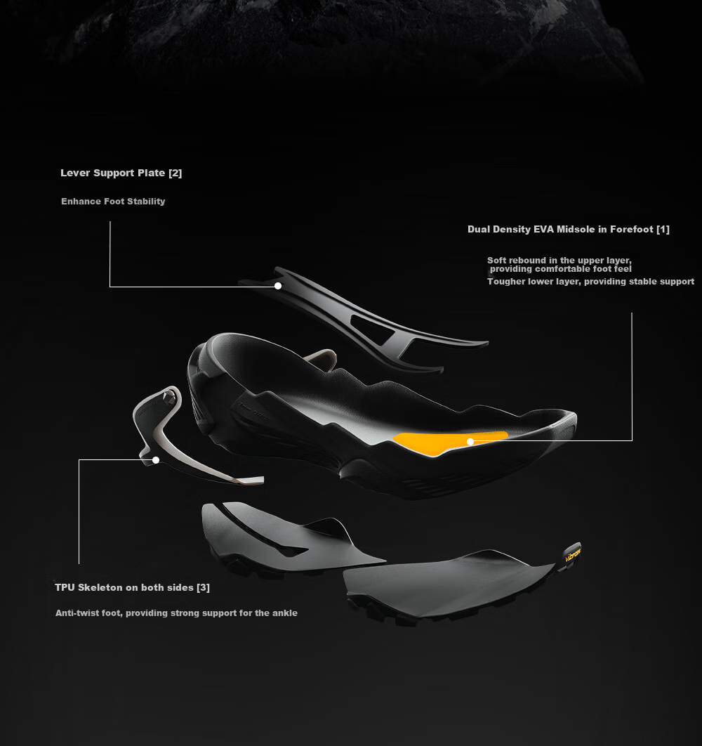 KAILAS YAN Hiking Shoes, Men's Outdoor GTX Waterproof Mountaineering Boots, Stable Support, Lightweight Non-Slip Sports Shoes 9