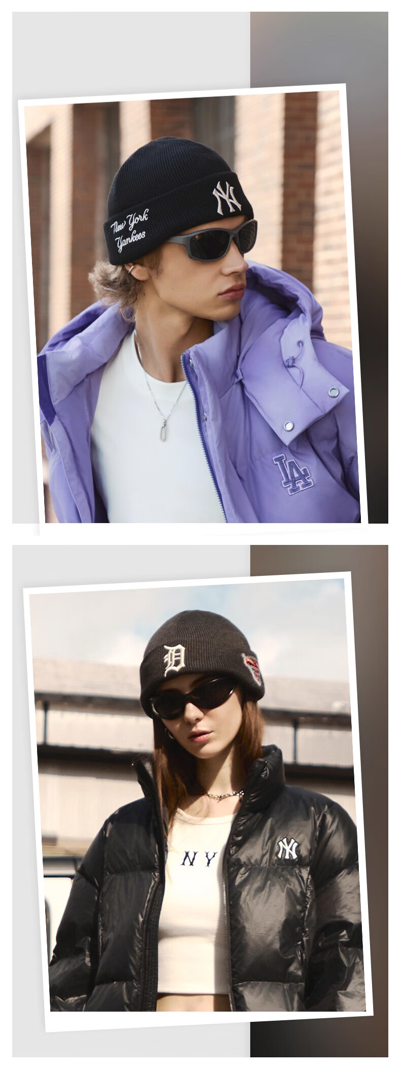 MLB Unisex Knit Beanie Hat 25 Autumn Winter New Woolen Comfortable Cap 3ABNV0556-50BKS-F 1