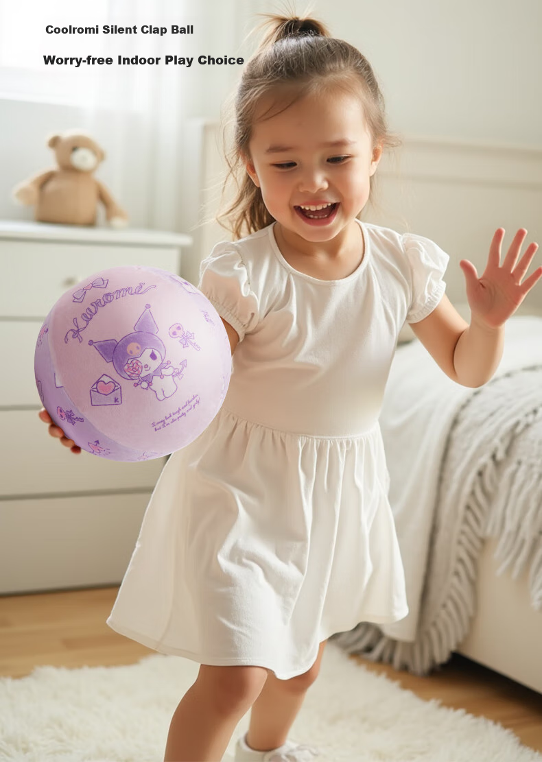 Mesuca Silent Basketball, Size 5, Kuromi Series, Cloth-Covered, Soundless Children's Basketball, Indoor Toy, Bouncy Ball 2