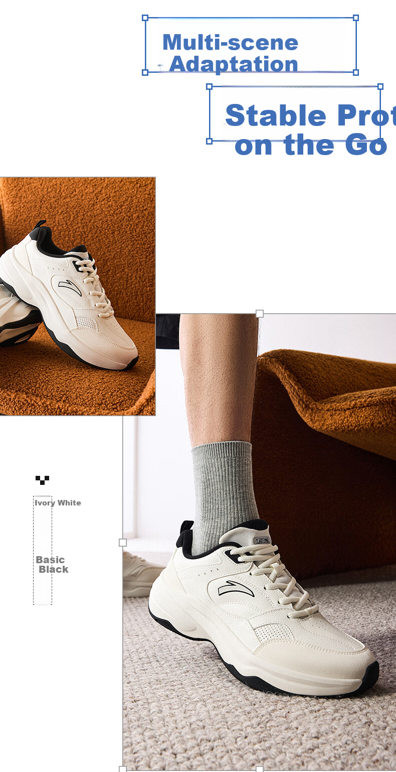 Anta Wang Yibo Edition ACE Casual Shoes Men's Retro Running Shoes Soft Sole Couple Dad Sneakers Men's Sports Shoes 13