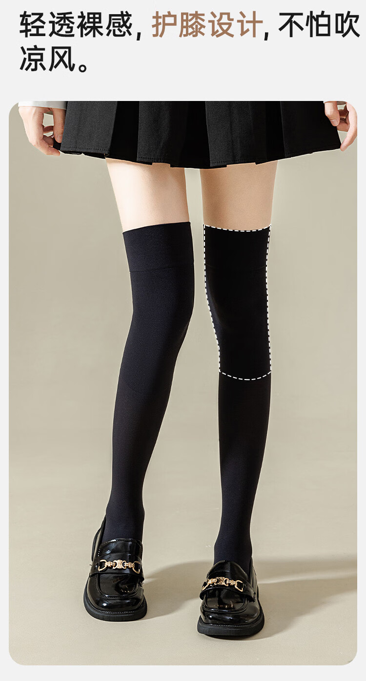 LangSha Over-the-Knee Socks for Women Long Tube Socks Autumn Winter Warm Calf Knee Thigh High Socks Skin Color One Size 1