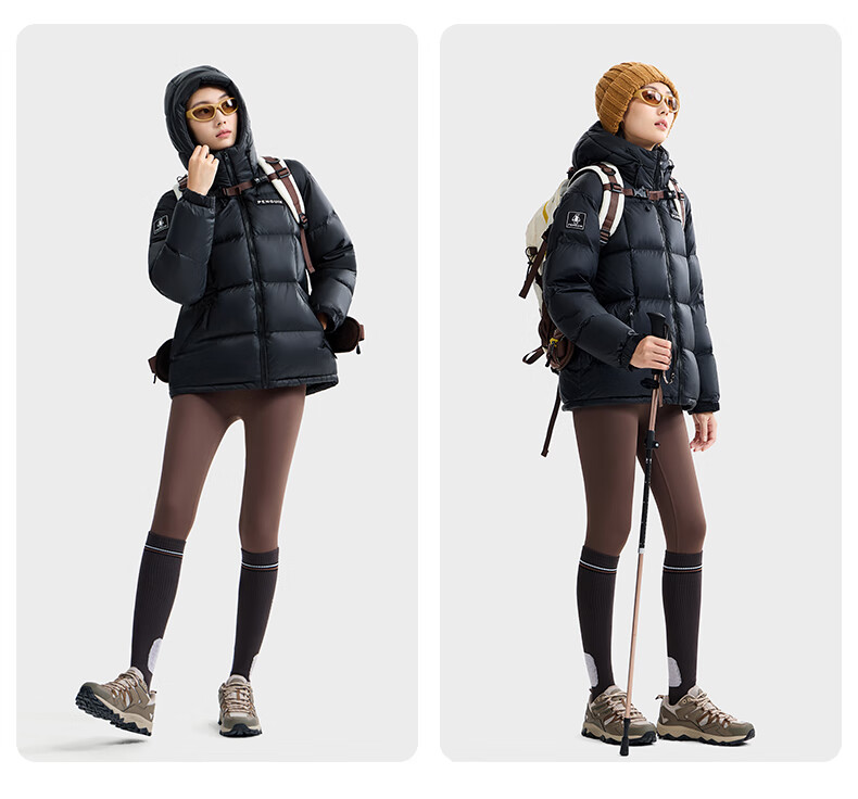 Qieluotuo Collaboration "Heat Energy" down Jacket, Unisex Outdoor Thickened Hooded Puffer Coat, M34CR07725 9