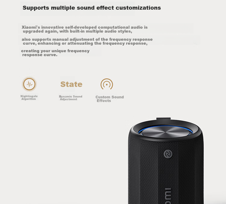 MI Xiaomi Bluetooth Speaker Mini Retro Deep Red Acoustic Mini Cannon MI Pengpai Smart Link Outdoor Dustproof Waterproof Camping NFC High-Fidelity Gift Home Use 6