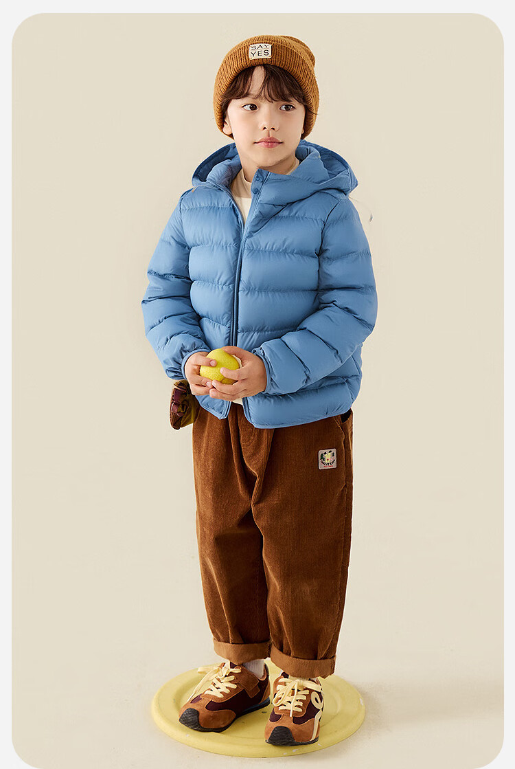 Minibala Unisex Kids Lightweight Warm Ribbed Down Jacket 2025 Autumn Winter New Arrival, Water-Resistant 13