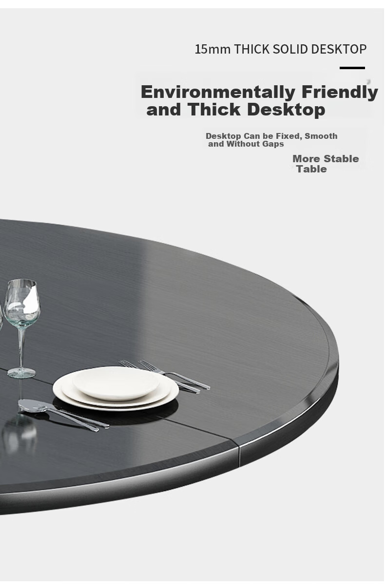 Chibailun Foldable Table, Home Dining Table, Simple Dining Table for Small Apartments, Balcony Round Table, Portable Market Stall Table 2