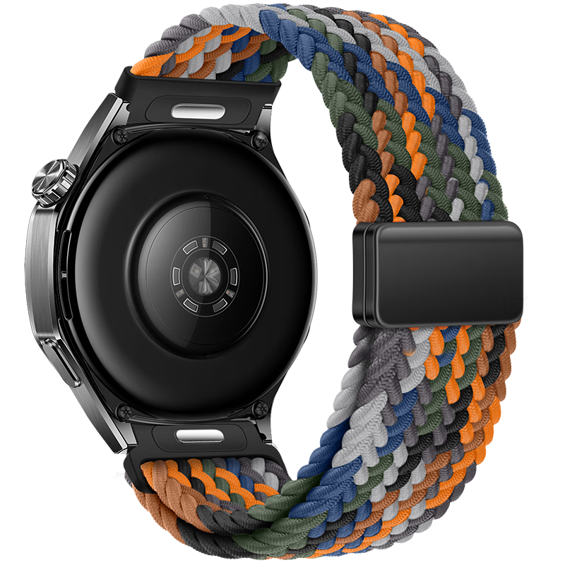 Binghong Magnetic Woven Replacement Strap for Huawei GT6/Ultimate2/GT5/GT6 Pro/GT5 Pro/Watch5/GT4/GT3 Smartwatch 22mm Camouflage Multicolor