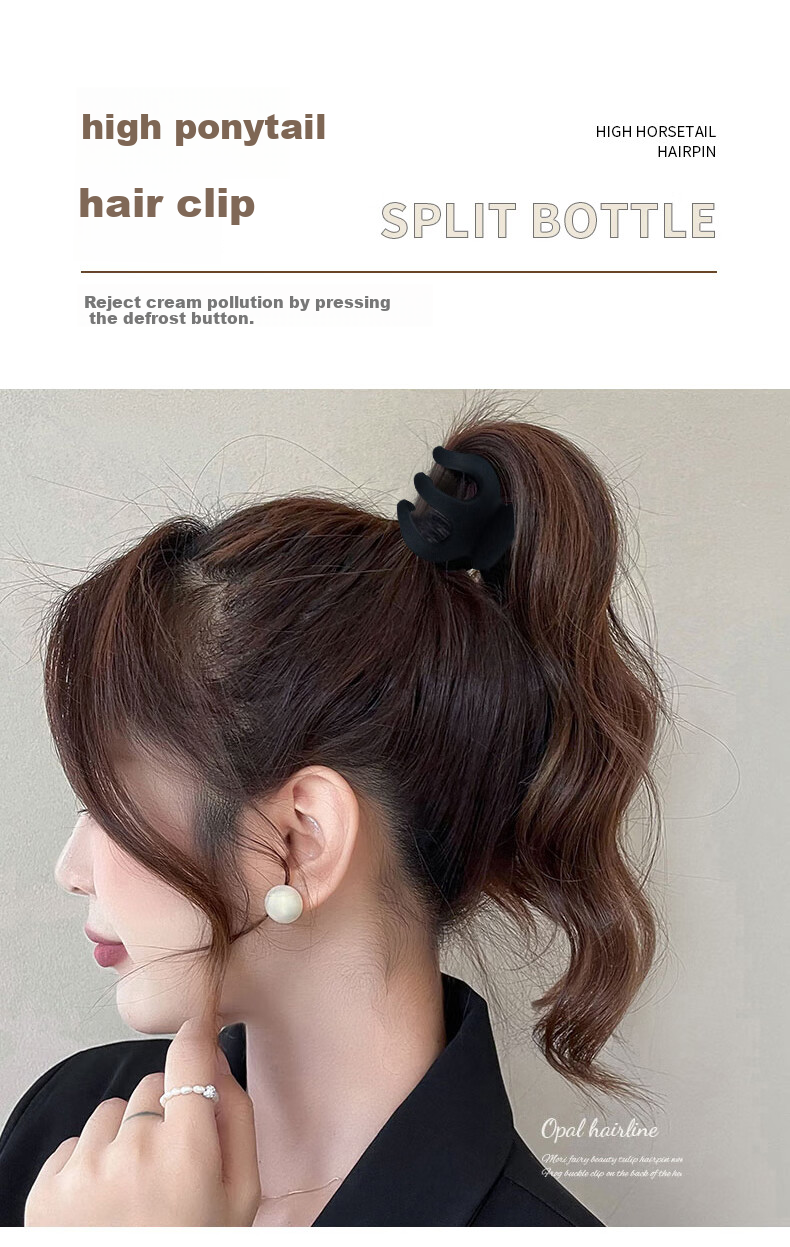 Chense High Ponytail Hair Claw Clips (Set of 14) Medium Pumpkin-Shaped Shark Clips for Back of Head And Bu 1