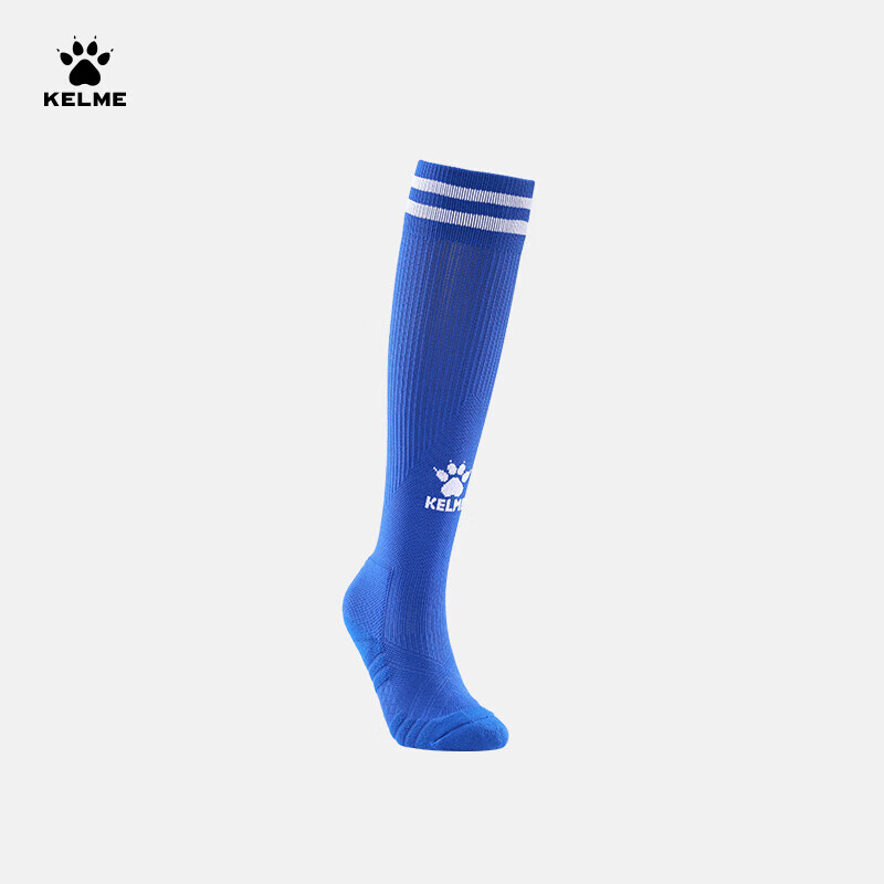 KELME Long Tube Football Socks Professional Competition Training High Tube Anti-Slip Socks Color Blue XS