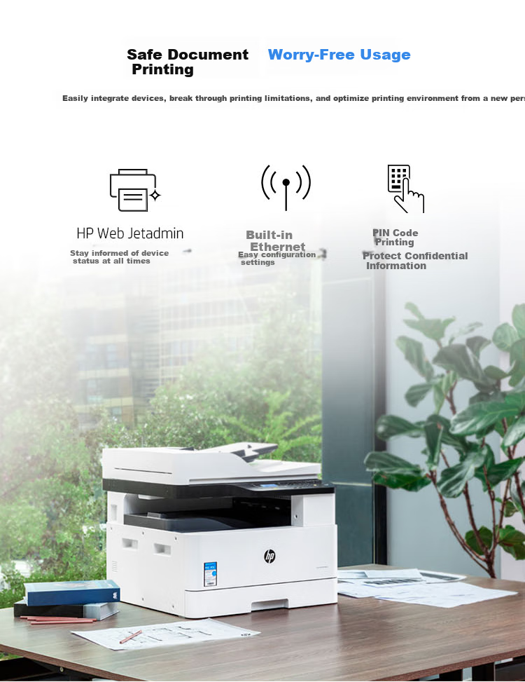 HP Commercial M439nda Laser Printer Digital Multifunction Machine Automatic Duplex Printing, Copying, And Scanning All-In Dual-Sided Document Feeder On-Site Installation + 1-Year On-Site Warranty 6