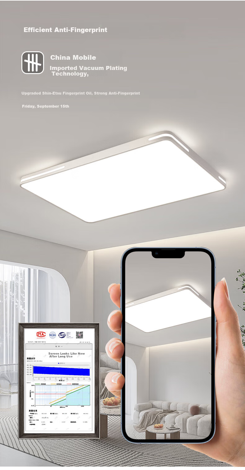 MICOE Full-Spectrum Eye-Protecting LED Ceiling Light, High Color Rendering Living Room Lamp, Modern Minimalist Lighting Fixture, Baiyu Series 7