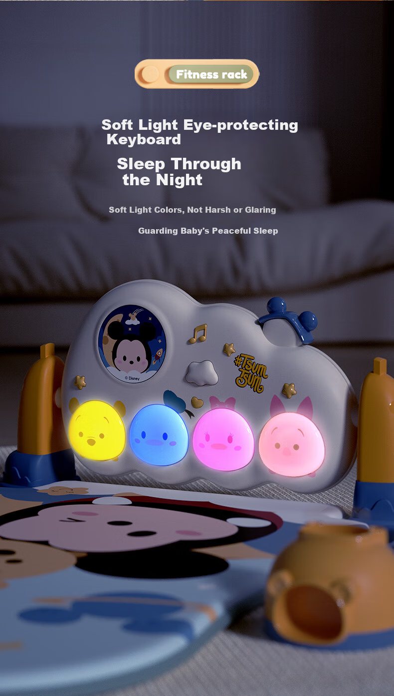 Dishini Baby Toy Gym Gift Box, for 0-1 Year Old Newborns And Infants, Foot Piano, Baby Full Moon Gift, H29 11