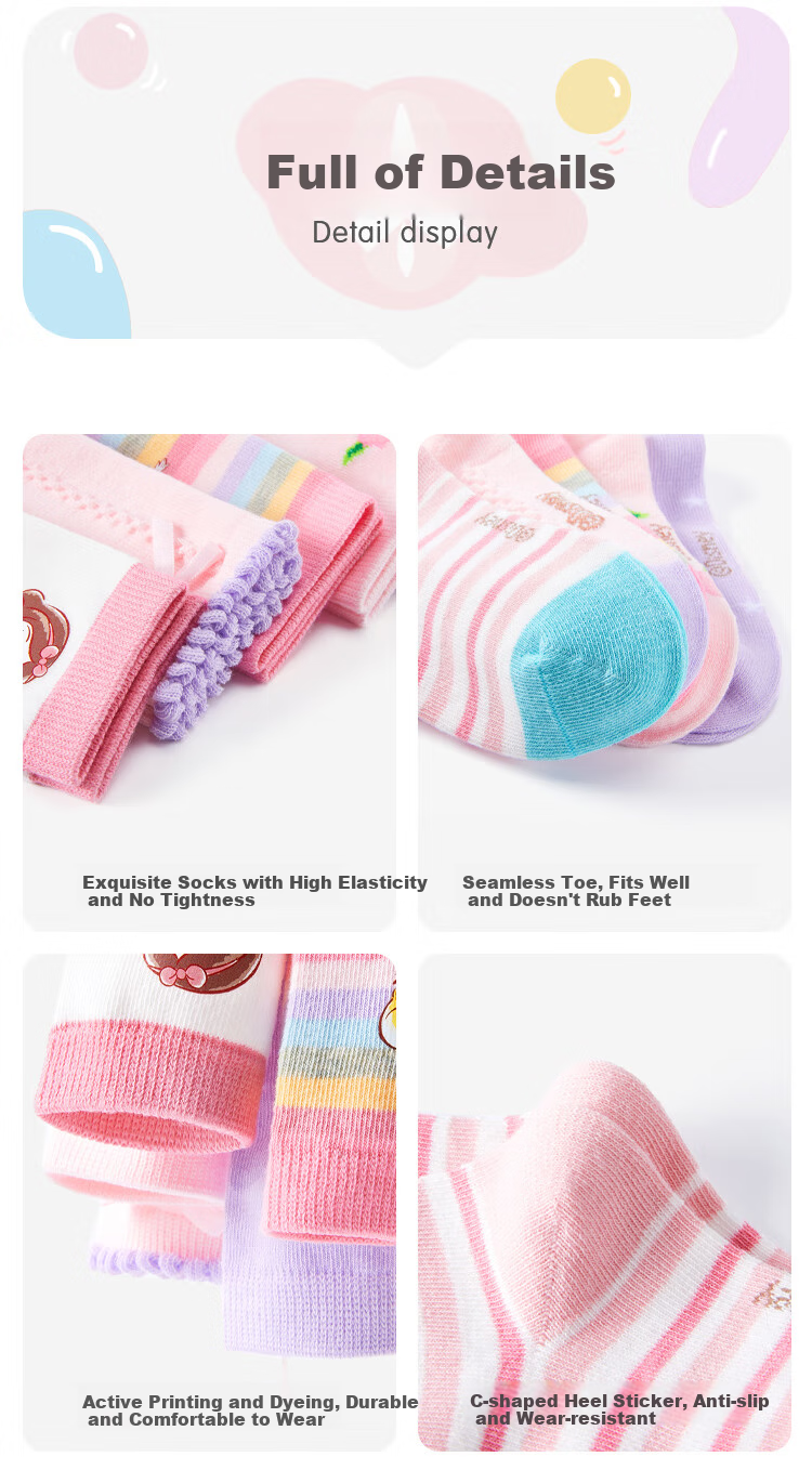 Disney Children's Socks, Girls' Spring Cotton Socks, Girls' Seamless Mid-Calf Socks, Student Princess Socks DSP3518, 5 Pairs, Size 1-3 11