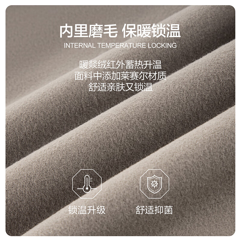 SEVEN Long Sleeve Polo Shirt Men Autumn Winter Warm Fleece Collar