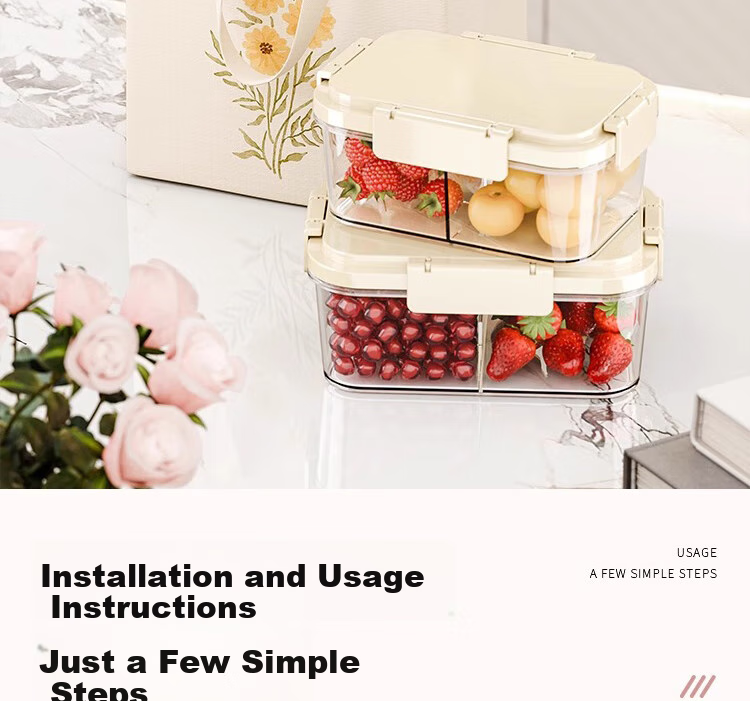 Jialifang Portable Fruit Fresh-Keeping Box Outdoor Camping Picnic Storage Leak-Proof Lunch Box Sealed Container 9