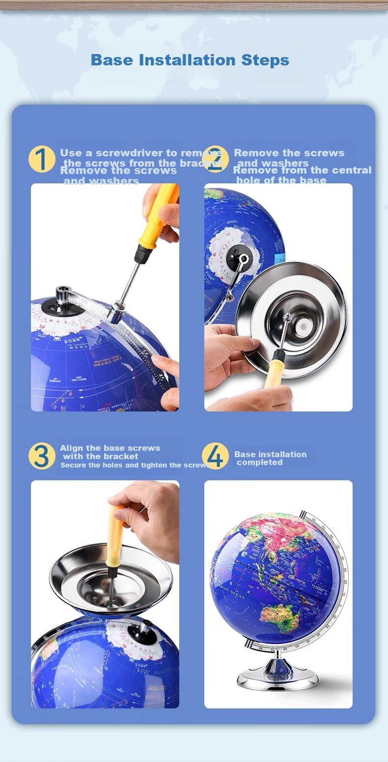 Mengduofu Intelligent AR Globe, 3D Stereoscopic Toy for Students And Boys in Middle School, Birthday Gift for Children And Students, 6 9
