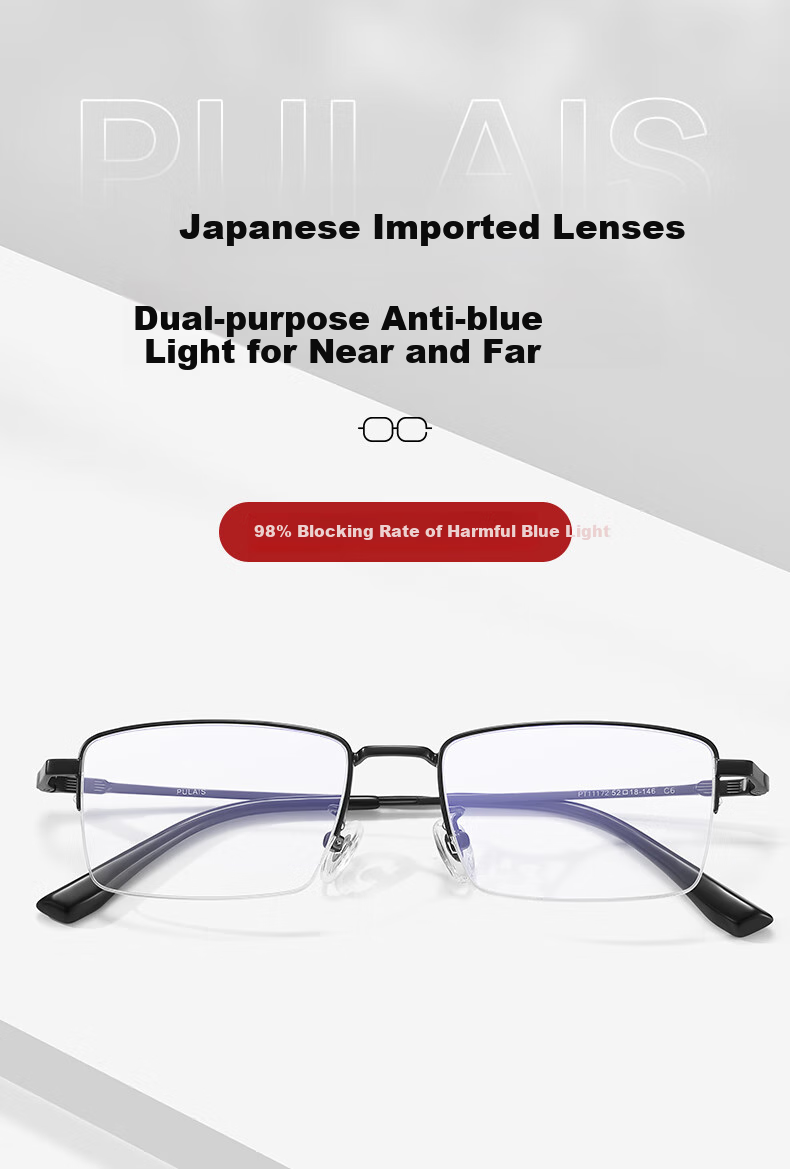 Pulais Reading Glasses for Men And Women, Imported Anti-Blue Light Automatic Zoom Reading Glasses 11172, Bifocal with 3.00 Diopter 1