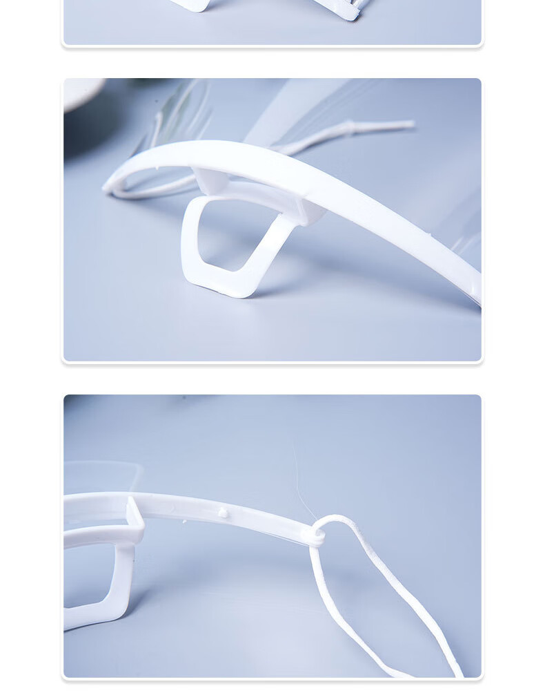 Huadun Transparent Smile Mask Reusable Anti-Saliva Splash Fog-Proof for Restaurant Kitchen Dining Independent Packaging [10 pcs] 6