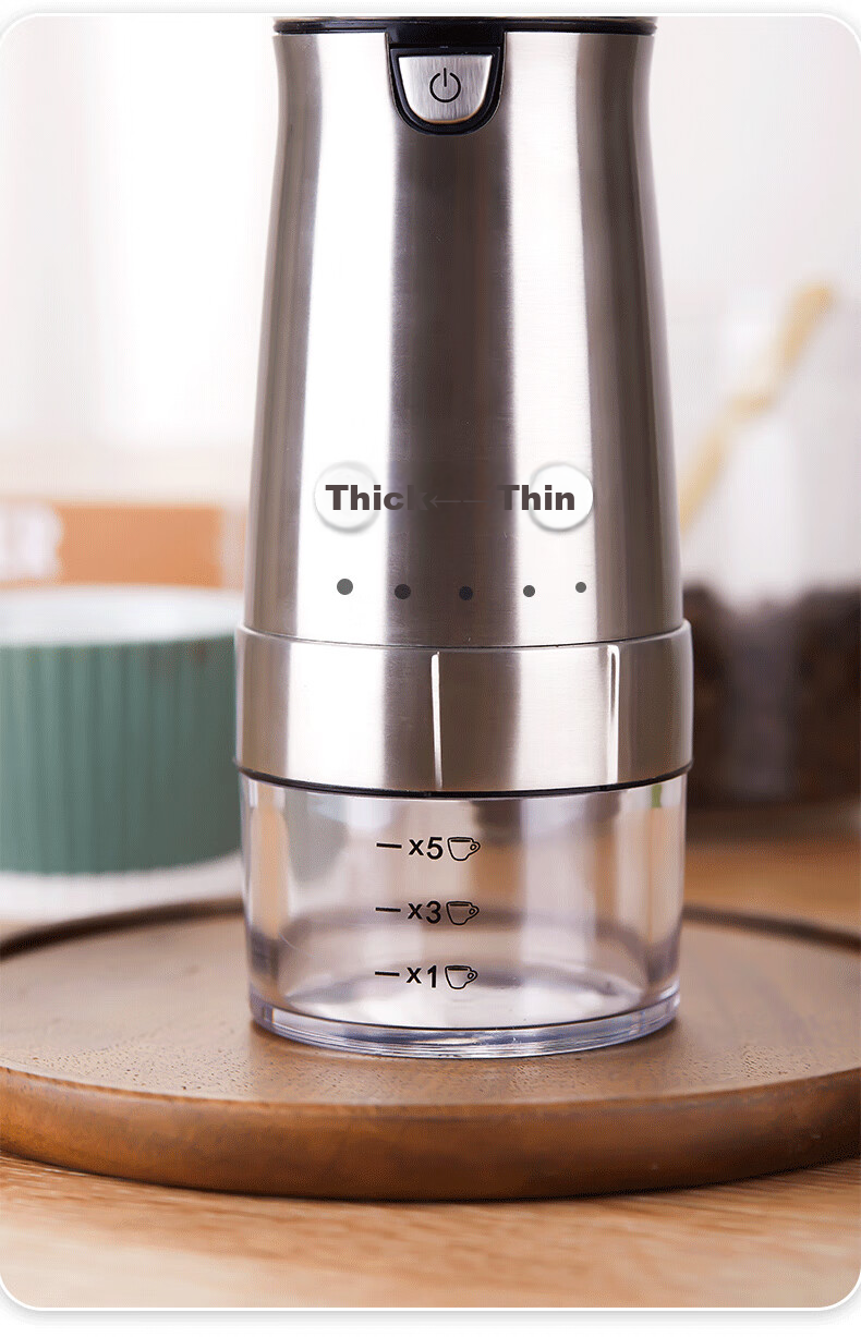 TEOTM Coffee Grinder, Portable Small Home Use Manual Grinder, Automatic Coffee Machine, Electric Bean Grinder 8