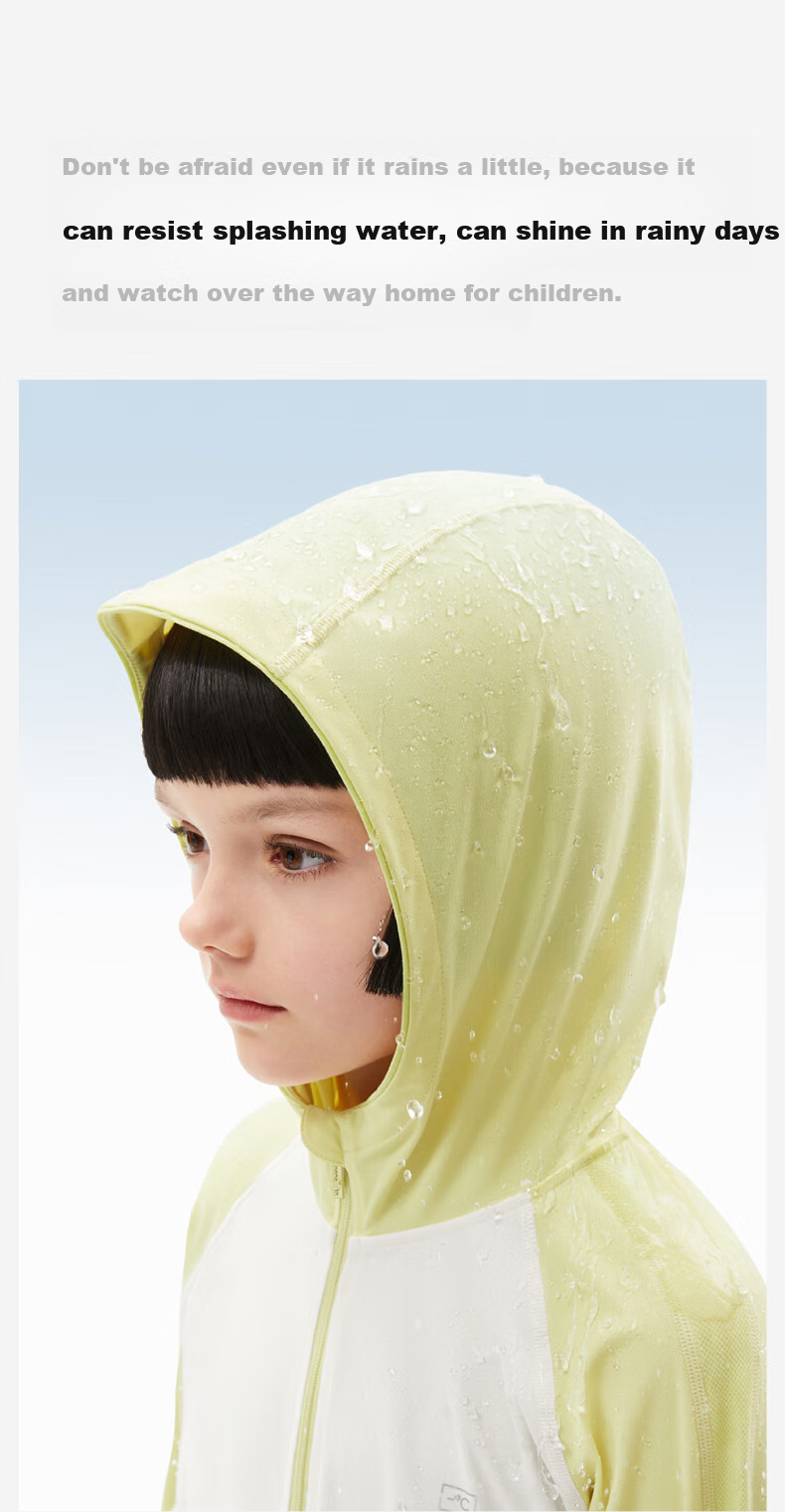 Bananain Children's Sun Protection Clothing Series 3, for Ages 3-6 Ice Silk Quick-Dry, Color-Block Design, Lightweight Summer Style for Boys And Girls 9