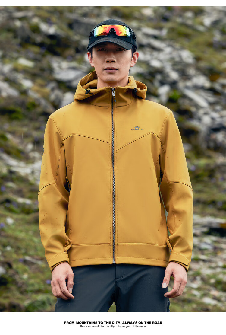 Pioneer Camp Seal Softshell Jacket Men Outdoor Travel Hiking Spring Autumn Windproof Waterproof Hooded Warm Sports Coat 9