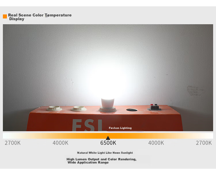 Foshanzhaoming LED Bulb, Crystal Lamp, Energy-Saving Light Bulb, 5.5W, Large Base E27, Cool White 6500K, Pack of 5 6