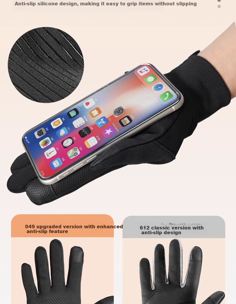 Li-Ning Cycling Gloves for Winter, Unisex Warm Fleece-Lined Gloves for Electric Motorcycles, Bicycles, Cold-Proof Touchscreen Sports Ski Gloves 9