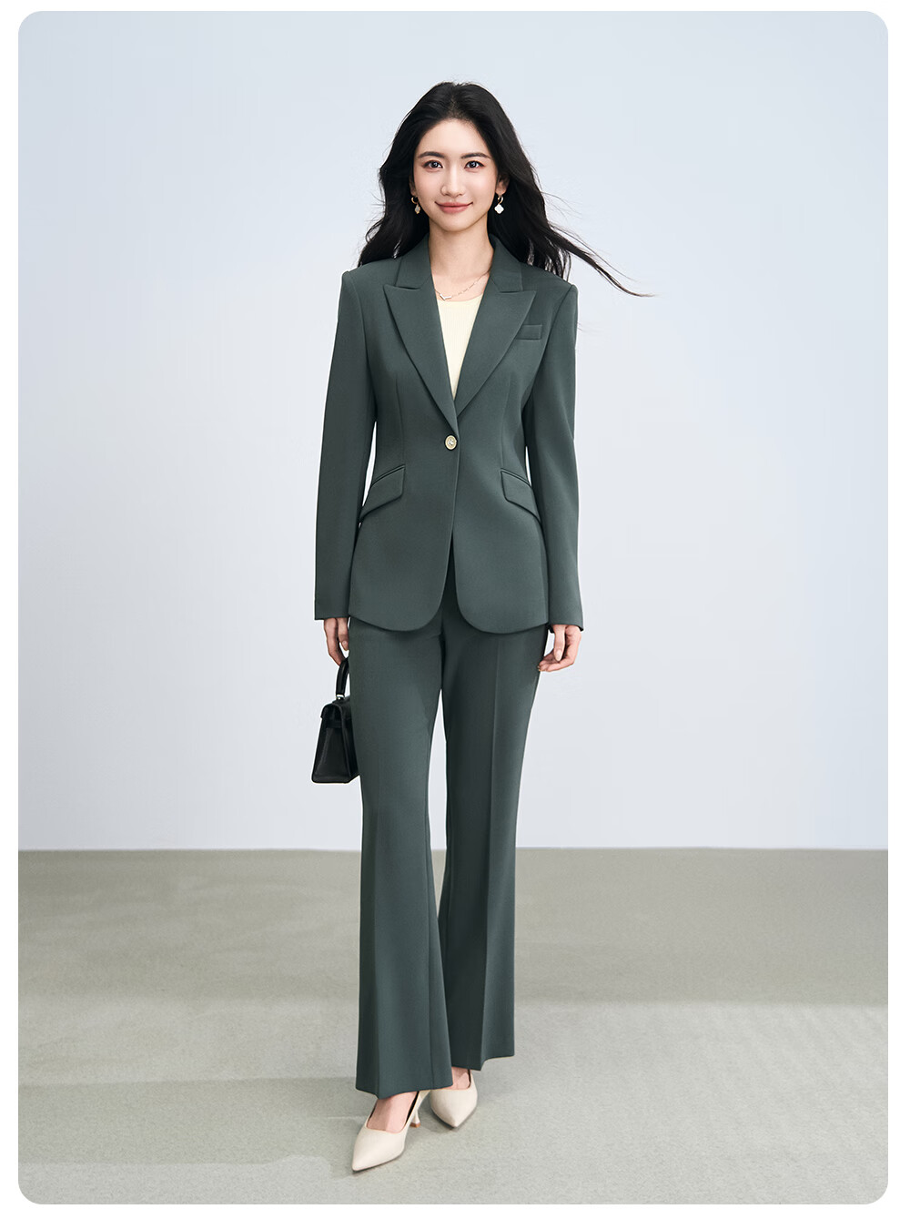 Miss Bird Women's Suit Set High-End Formal Small Size Professional Outfit National Exam Commuting Interview Blazer 11
