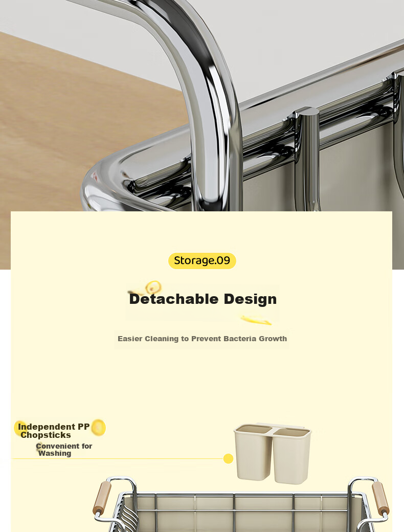 Yatushi 304 Stainless Steel Kitchen Dish Rack, Narrow Edge Draining Bowl Rack, Household Storage Shelf, Dish Organizer 11