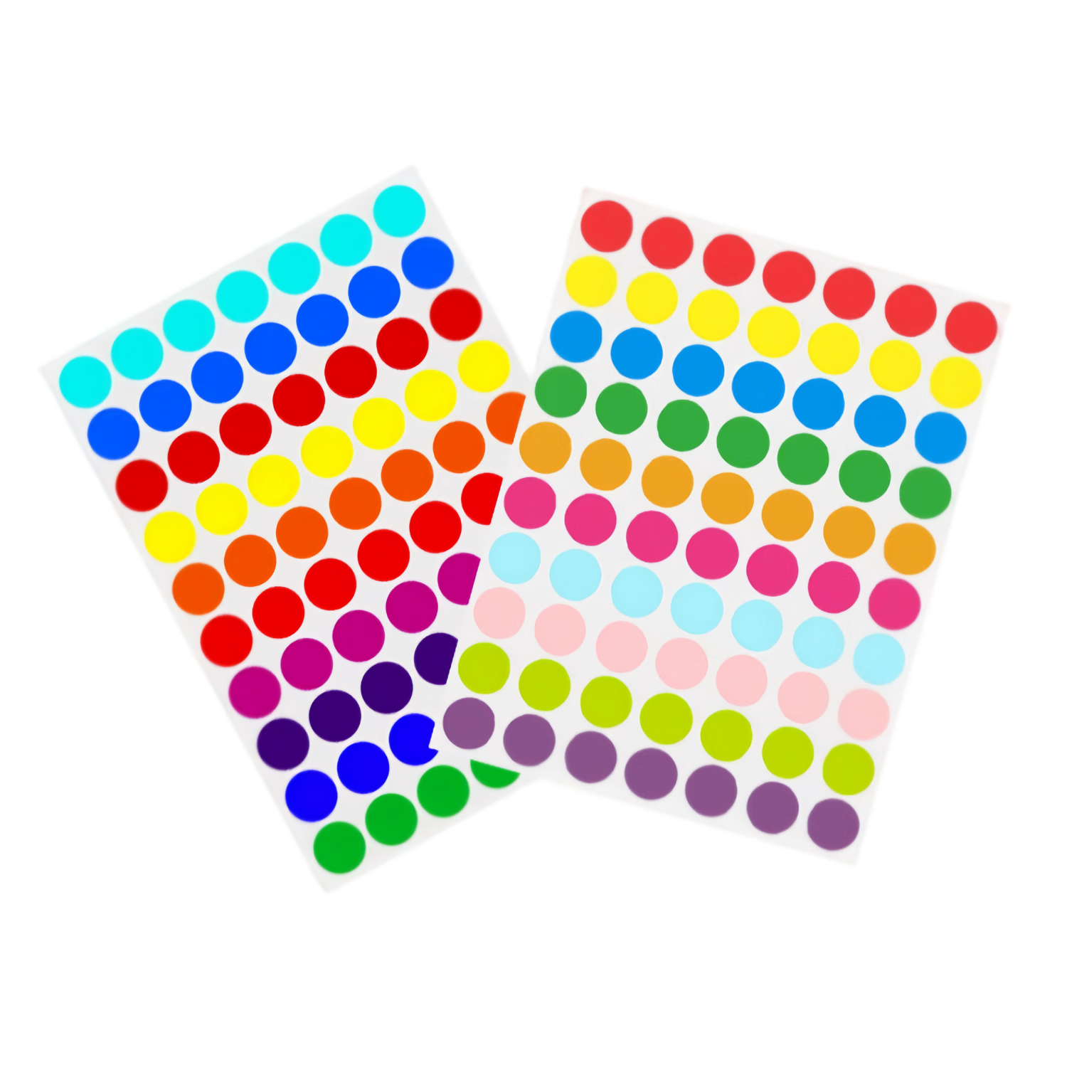 Qiyuan Colorful Polka Dot Adhesive Labels Kindergarten Color Handwritten Blank Round 19mm Seal Stickers Creative Stickers - Style D (10 Colors, 420 Pieces)