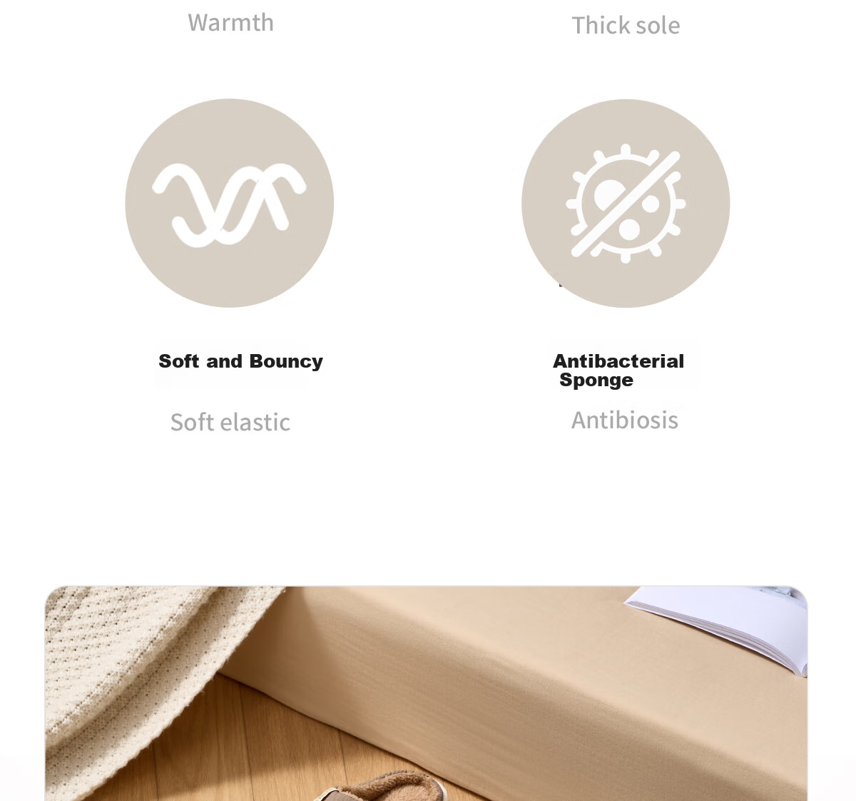 Grace Waterproof Cotton Slippers for Men, Autumn And Winter Indoor Home Use, Fleece-Lined Warm Non-Slip Thick-Soled Stepping-In Couple Cotton Slippers for Wome 5