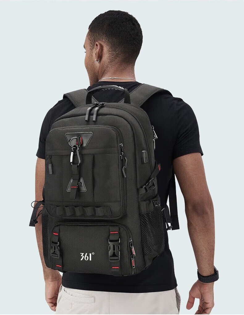 361° Men's Large Capacity Backpack Travel Bag Outdoor Water-Resistant Mountaineering Multifunctional Luggage Carry-On Backpack 6