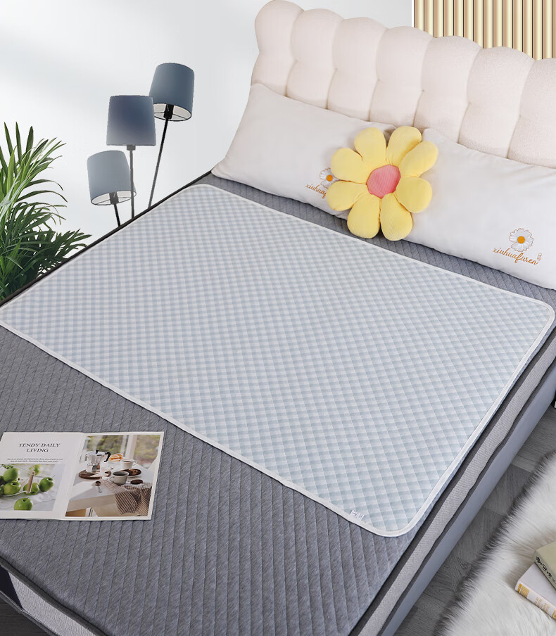 Xibeibei Pure Cotton Waterproof Washable Urine Pad for Elderly and Baby, Machine Washable Bed Mat, Leak-Proof Bed Sheet, Adult Care Pad 80x120cm 2
